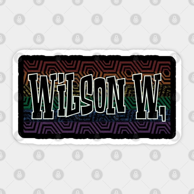 LGBTQ PATTERN AMERICA WILSON Sticker by Zodiac BeMac